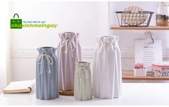 Bình sứ cắm hoa quấn dây MS01