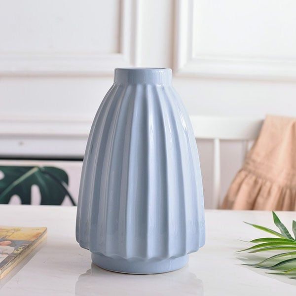 Bình sứ cắn hoa vân sọc miệng nhỏ