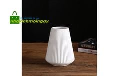 Bình gốm sứ cắm hoa vân sọc