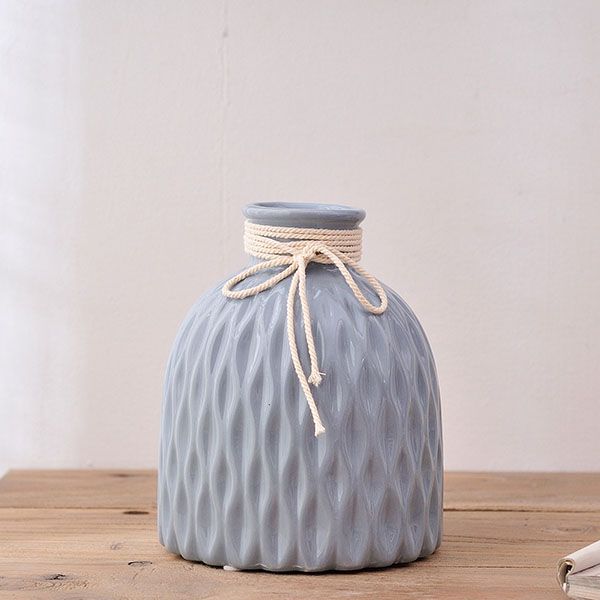 Binh sứ cắm hoa tổ ong quấn dây