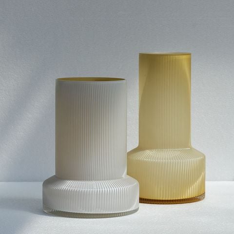 Bình thủy tinh cắm hoa chimney nghệ thuật