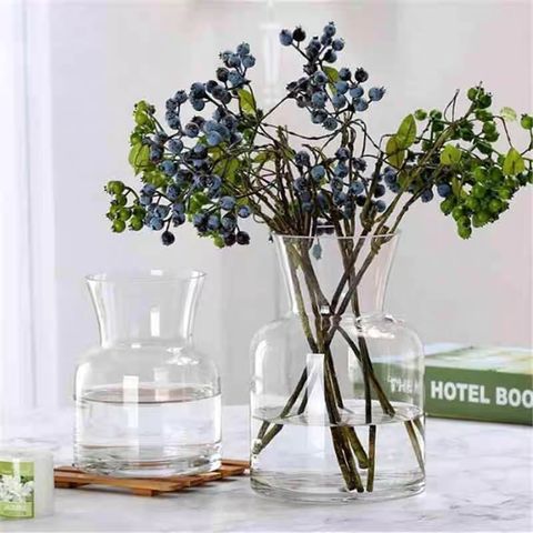 Bình thủy tinh cắm hoa cổ rộng