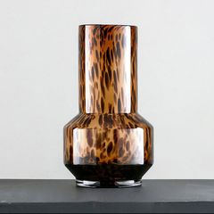 Bình thủy tinh da beo cổ cao