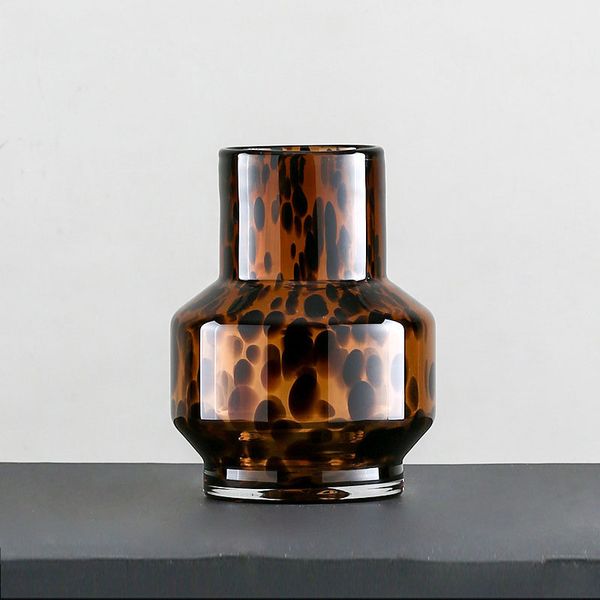 Bình thủy tinh da beo cổ cao