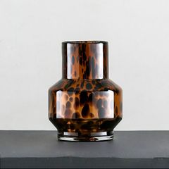 Bình thủy tinh da beo cổ cao