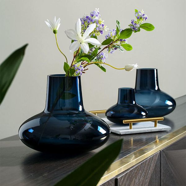 Bình thuỷ tinh cắm hoa giọt mưa trang trí