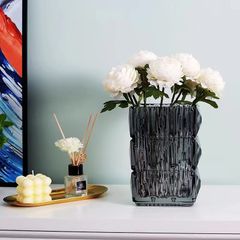 Bình thuỷ tinh cắm hoa kim cương BH02