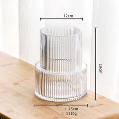 Bình thủy tinh cắm hoa vân lưới sọc BH58