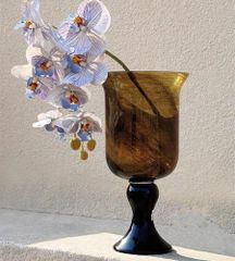 Bình thủy tinh cắm hoa vân đá