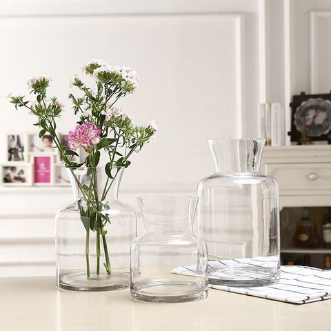 Bình thủy tinh cắm hoa cổ rộng