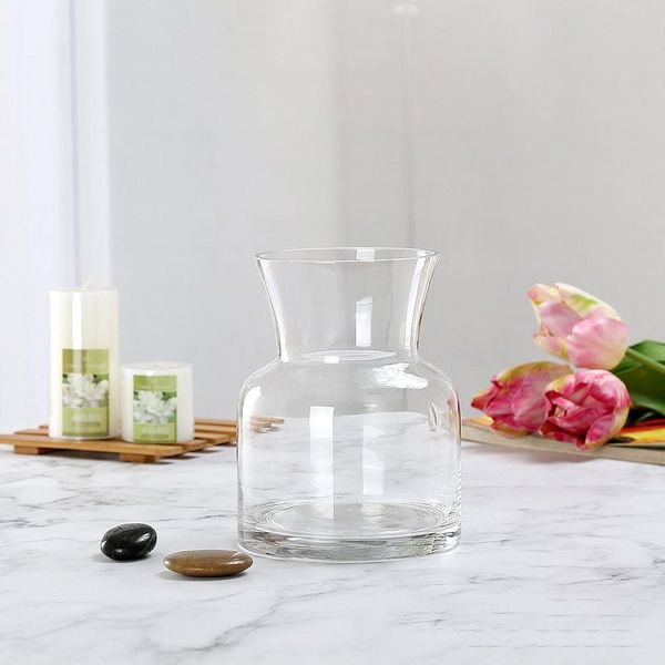 Bình thủy tinh cắm hoa cổ rộng