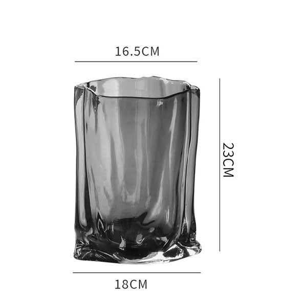 Bình thuỷ tinh cắm hoa hình túi giấy