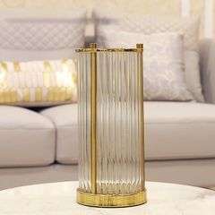 Bình thuỷ tinh cắm hoa khung kim loại A16