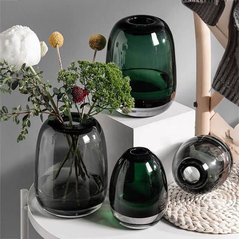 Bình thủy tinh màu cắm hoa Bắc Âu N617