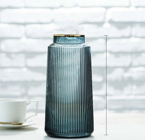 Bình thủy tinh cắm hoa vân sọc NX625