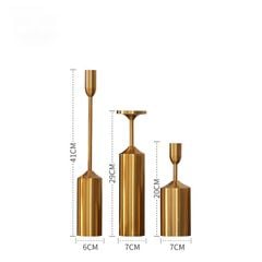 Bộ chân nến kim loại trang trí bàn ăn sang trọng