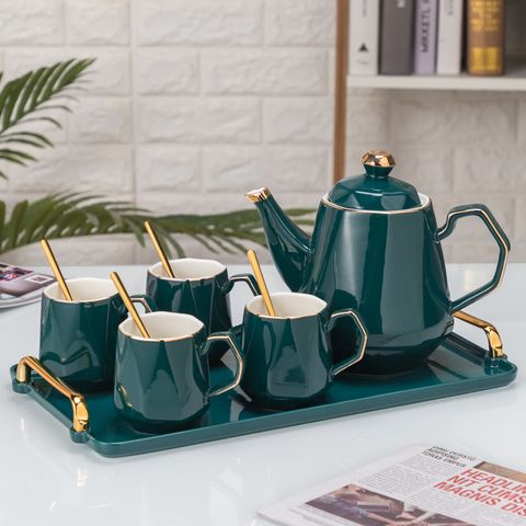 Bộ ấm tách trà men xanh ngọc AT99