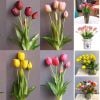 Bó hoa tulip nhựa dẻo cao cấp trang trí