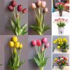 Bó hoa tulip nhựa dẻo cao cấp trang trí