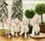 bộ tượng người tuyết mini áo hồng