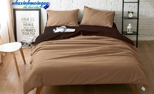 Bộ ra trải giường trơn nhiều màu