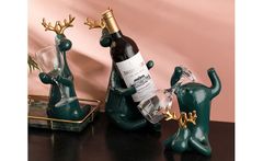 Bộ tượng tuần lộc sứ để rượu vang