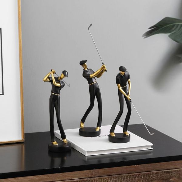 Bộ tượng đánh golf trang trí phong cách Bắc Âu