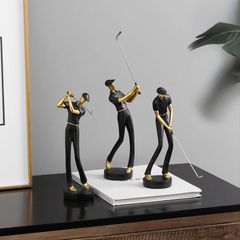 Bộ tượng đánh golf trang trí phong cách Bắc Âu