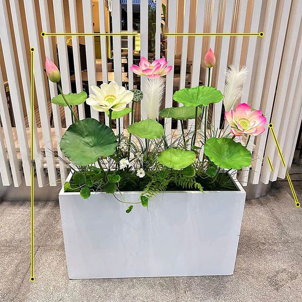 Bồn hoa sen giả trang trí nghệ thuật