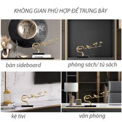 Tượng cành tùng kim loại trang trí