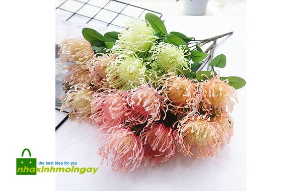 Hoa thảo đường san hô giả cao cấp