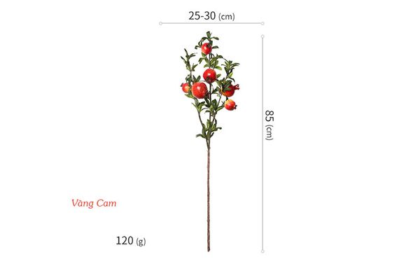 Cành lựu giả trang trí cao cấp