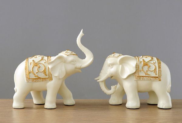 Cặp voi trang trí phòng khách tài lộc