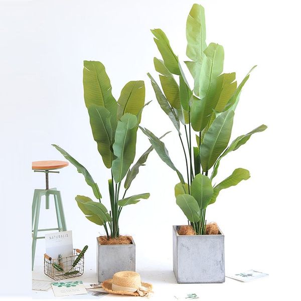 Cây chuối cảnh giả trang trí phòng khách