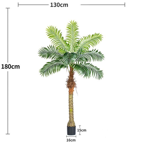Cây dừa nhiệt đới giả trang trí