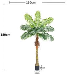 Cây dừa nhiệt đới giả trang trí