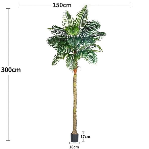 Cây dừa nhiệt đới giả trang trí