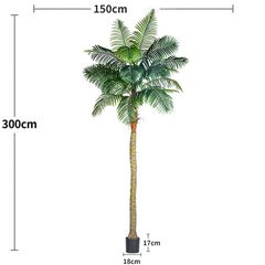 Cây dừa nhiệt đới giả trang trí