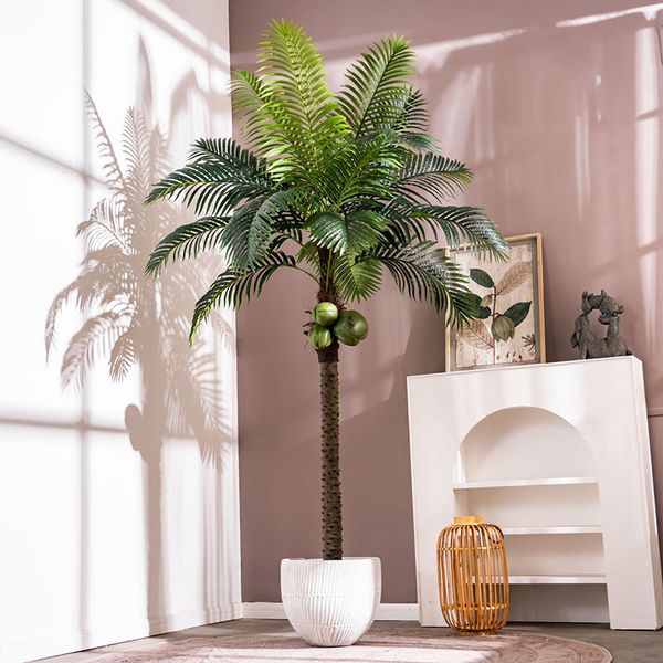 Cây dừa nhiệt đới giả trang trí