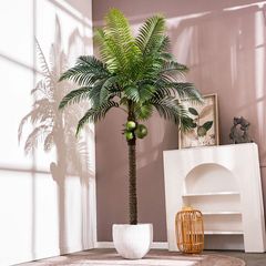 Cây dừa nhiệt đới giả trang trí