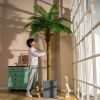 Cây dừa nhiệt đới giả trang trí