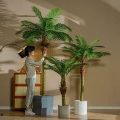 Cây dừa nhiệt đới giả trang trí