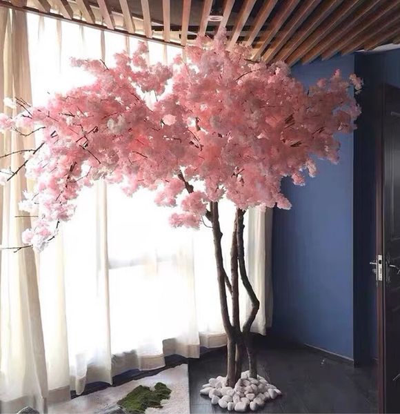 Cây hoa đào giả dáng nghiêng trang trí