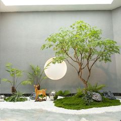 Cây phong lá xanh giả trang trí