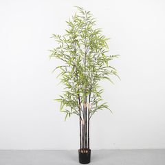 Chậu trúc giả thân đen trang trí