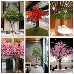 Cây xanh giả loại lớn trang trí trong nhà cửa hàng quán ăn