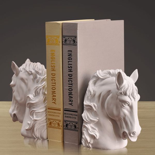 Chặn sách trang trí hinh đầu ngựa trắng