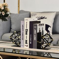 Chặn sách hình học kim loại trang trí