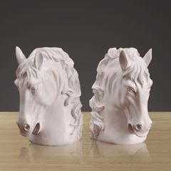 Chặn sách trang trí hinh đầu ngựa trắng