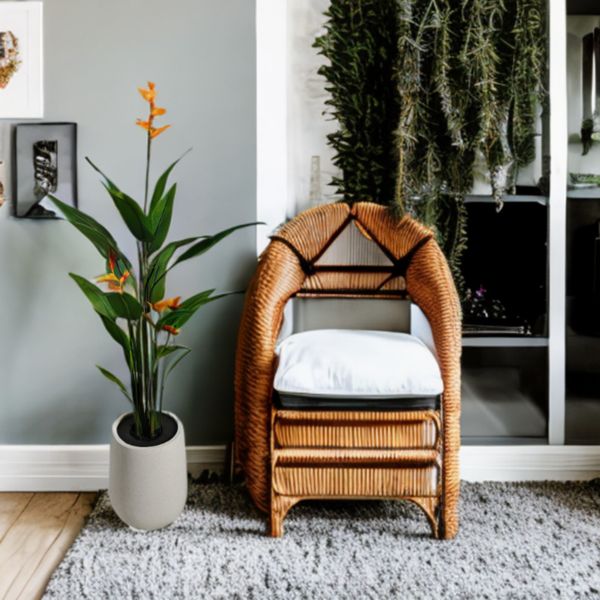 Chậu cây thiên điểu giả cao cấp ( kèm chậu )